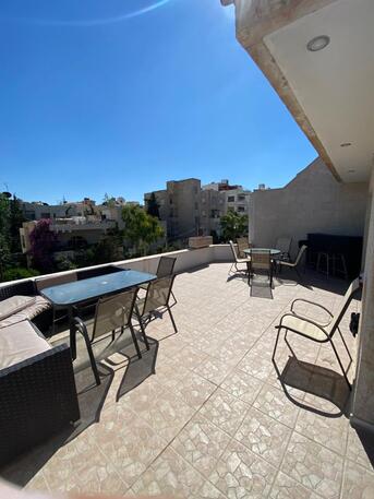 Abdoun, Apartments/Houses, JOD 16000/year,  Furnished,  3 BR,  Roof Top Fully Furnished 3B Apart With Big Terrace In Abdoun 00962777688956
