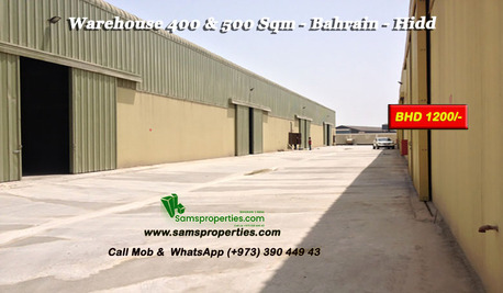 Sitra, Warehouses, 300 Sq. Meter,  350 & 385 Sq. Meter Warehouse | Workshop In LOW RENT At Hidd & Sitra. Approved For CR