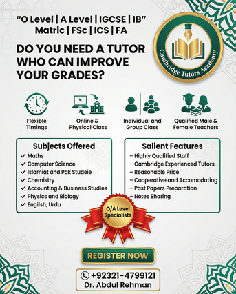 Riyadh, Education, IGCSE Online Teacher Available For Computer, Math, Biology, Business Studies, Chemistry