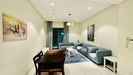 Manama, Apartments, Flats, Houses & Villas, BHD 400/month,  Furnished,  2 BR,  FULLY FURNISHED 2 BEDROOM FLAT WITH EWA