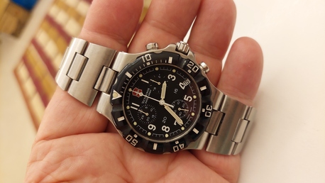 Riyadh, Jewelry, SAR 950,  Victorinox  Chronograph Watch Big Dial 42mm For Men Original Swiss Made