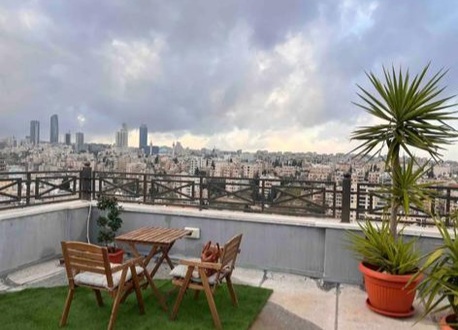 Amman, Apartments/Houses, JOD 12000/year,  Furnished,  3 BR,  Fully Furnished 3B Apartment With Big Terrace In Jabal Amman First Circle 00962777688956