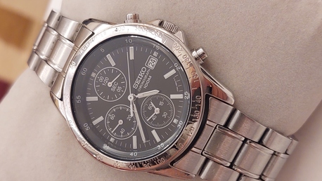 Riyadh, Jewelry, SAR 450,  Seiko Chronograph Watch For Men Original Swiss Made