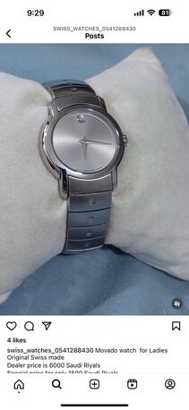 Riyadh, Watches, SAR 1500,  Movado Watch For Ladies Original Swiss Made