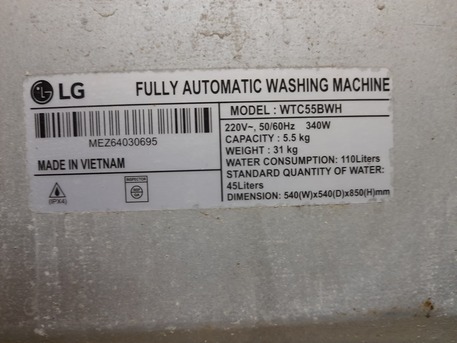 Makkah, Appliances, SAR 550,  LG 5.5 K Washing Machine