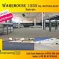 1250 Sq. Meter,  WAREHOUSE In LOW-RENT BHD 2/- Per Sq. Meter. With OFFICE + High Power. Call Sam 39044943