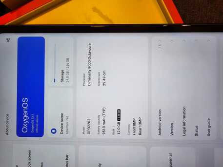 Riyadh, Tablet Computers, SAR 1600,  Oneplus Pad Tablet (256GB/12GB) Green