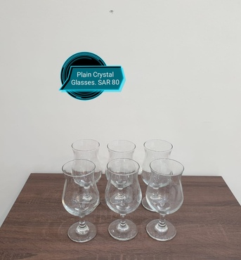 Jeddah, Household Items, SAR 60,  6 Crystal Clear Glasses