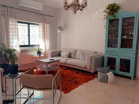 Amman, Apartments/Houses, JOD 9000/year,  Furnished,  2 BR,  Ground Fully Furinshed 2B Apartment With Outside Garden In Jabal Webdeh 00962777688956