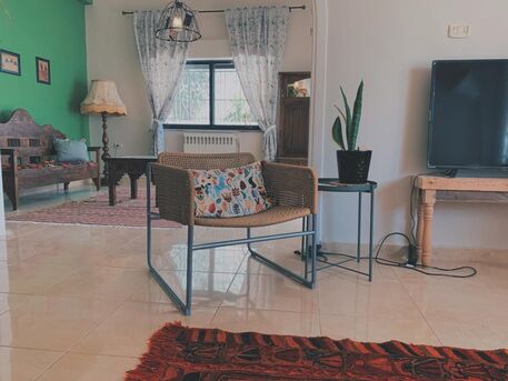 Amman, Apartments/Houses, JOD 9000/year,  Furnished,  2 BR,  Ground Fully Furinshed 2B Apartment With Outside Garden In Jabal Webdeh 00962777688956