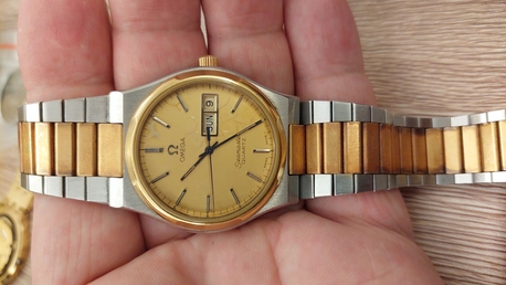 Riyadh, Jewelry, SAR 2900,  OMEGA Seamaster Watch Solid Gold And Steel For Men Original Swiss Made