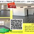 BHD 450,  100 Sq. Meter,  Modern Office Rent In Seef - Approved & Ready To Move Open Office -  Landmark Tower.
