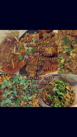 Riyadh, Food, SAR 140,  Pakistani Homemade Food At Your Doorsteps( Monday Menu)