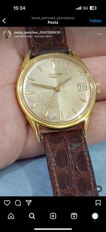 Riyadh, Watches, SAR 1700,  Longines Watch Vintage Of 70 Years Old  For Men Original Swiss Made Swiss