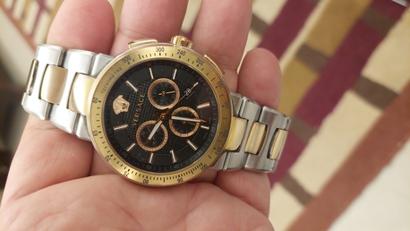 Riyadh, Watches, SAR 1500,  Versace Chronograph Watch Big Dial 42mm For Men Original Swiss Made