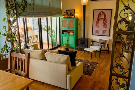 Amman, Apartments/Houses, JOD 17000/year,  Furnished,  3 BR,  Roof Top Fully Furnished 3B Apart With Big Balcony In Jabal Webdeh 00962777688956