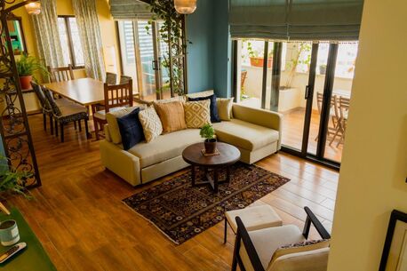 Amman, Apartments/Houses, JOD 17000/year,  Furnished,  3 BR,  Roof Top Fully Furnished 3B Apart With Big Balcony In Jabal Webdeh 00962777688956