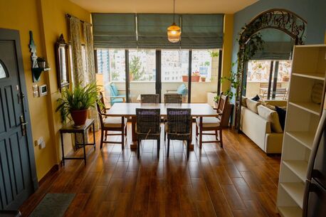 Amman, Apartments/Houses, JOD 17000/year,  Furnished,  3 BR,  Roof Top Fully Furnished 3B Apart With Big Balcony In Jabal Webdeh 00962777688956