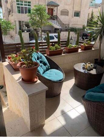 Amman, Apartments/Houses, JOD 8600/year,  Furnished,  3 BR,  Ground Fully Furinshed 3B Apartment With Outside Terrace In 7Circle 00962777688956