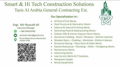 Jeddah, Job Seekers, We Are Civil & Electromechanical Contractor Looking For Projects