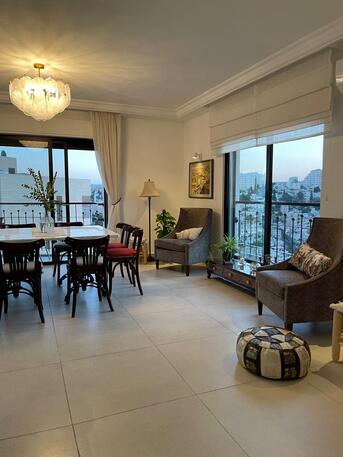 Amman, Apartments/Houses, JOD 20000/year,  Furnished,  3 BR,  Fully Furnished 3B Apt With Balcony And Big Terrace N Jabal Webdeh 00962777688956