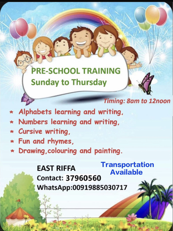 East Riffa, Lessons Offered, Baby Sitting Come Pre-School, LKG, UKG Training (7  Of Experiences)