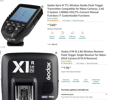 Riyadh, Photo & Video, SAR 300,  Godox Xpro-N TTL Wireless Studio Flash Trigger Transmitter & Receiver - NIKON