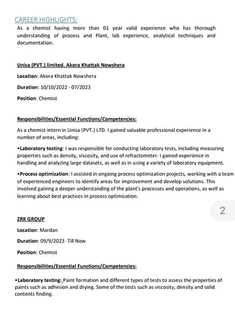 Riyadh, Job Seekers, Chemist, QA, QC (Available)