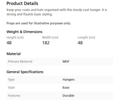 Riyadh, Furniture, SAR 70,  Mantle Coat Hanger Stand