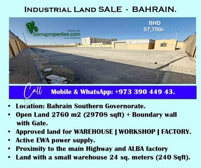 Manama, Warehouses, 584 Sq. Meter,  Industrial Shed For Warehouse | Workshop |  Factory With 52 KW Power - Call Sam 39044943