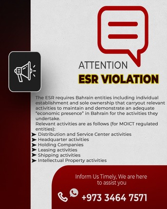 Manama, Accounting, ESR VIOLATION