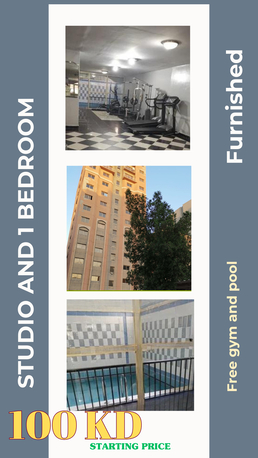 Kuwait City, Apartments/Houses, KWD 100/month,  Furnished,  Studio,  GYM AND POOL INCLUDED With Every FURNISHED CLEAN Apartment Or Studio Kuwait
