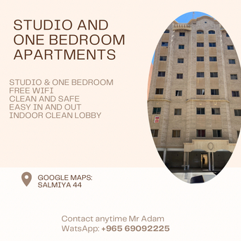 Kuwait City, Apartments/Houses, KWD 120/month,  1 BR,  Paupahang Apartment At Studio Sa Kuwait