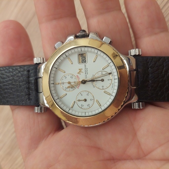 Riyadh, Watches, SAR 3900,  Andre Le Marquand Gold Automatic Chronograph Watch Big Dial 42mm Men Original Swiss Made