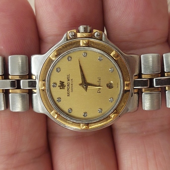 Riyadh, Jewelry, SAR 1700,  Raymond Weil Solid Gold And Steel Original Diamond Dial For Ladies Original Swiss Made