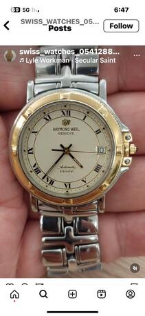 Riyadh, Watches, SAR 2900,  Raymond Weil Automatic Solid And Steel For Men Original Swiss Made
