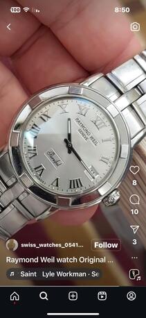 Riyadh, Watches, SAR 1700,  Raymond Weil Watch For Men Big Dial Original Swiss Made