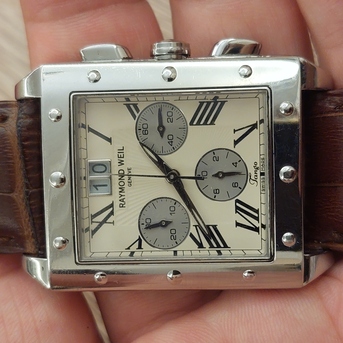 Riyadh, Jewelry, SAR 1950,  Raymond Weil Chronograph Watch Big Dial For Men Original Swiss Made 1950