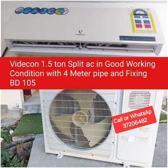 Manama, Air Conditioners, BHD 105,  ✅️ Videocon 1.5 Ton Split Ac For Sale In Good Condition With Fixing