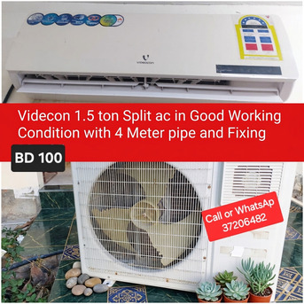 Manama, Air Conditioners, BHD 100,  ✅️ Videocon 1.5 Ton Split Ac For Sale In Good Condition With Fixing
