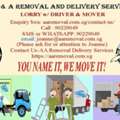 Man In Lorry W/Professional Mover To Your Moving Services.