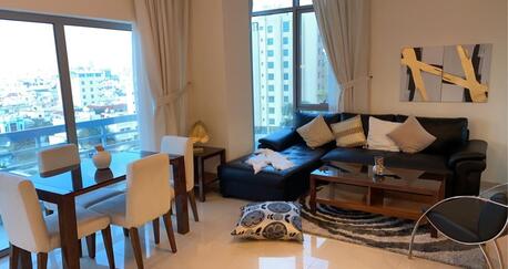 Manama, Apartments/Houses, BHD 400/month,  Furnished,  1 BR,  Sea And City View Apartment In Mahooz