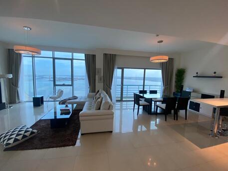 Manama, Apartments/Houses, BHD 600/month,  Furnished,  2 BR,  Sea And City View Apartment In Mahooz