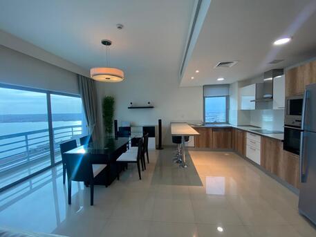 Manama, Apartments/Houses, BHD 600/month,  Furnished,  2 BR,  Sea And City View Apartment In Mahooz