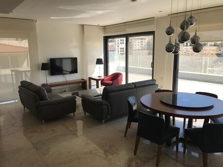 Abdoun, Apartments/Houses, JOD 24000/year,  Furnished,  3 BR,  Roof Top Fully Furnished 3B Apart With Big Terrace In Abdoun 00962777688956