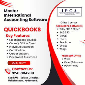 Hyderabad, Lessons Offered, Best Training Institute - International Accounting Software