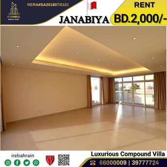 Janabiya, Villas, BHD 2000,  Semi Furnished Luxurious Villa For Rent In Janabiya