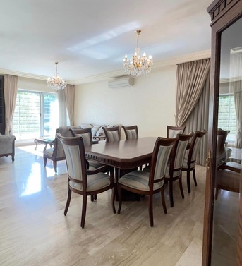 Amman, Apartments/Houses, JOD 22000/year,  Furnished,  3 BR,  Ground Fully Furinshed 3B Apartment With Outside Terrace In 5 Circle 00962777688956