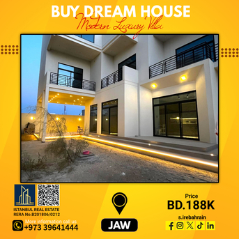 Manama, Villas, BHD 188000,  Furnished,  460 Sq. Meter,  Luxurious Modern Villa For Sale In Jaw - BD.188,000/-