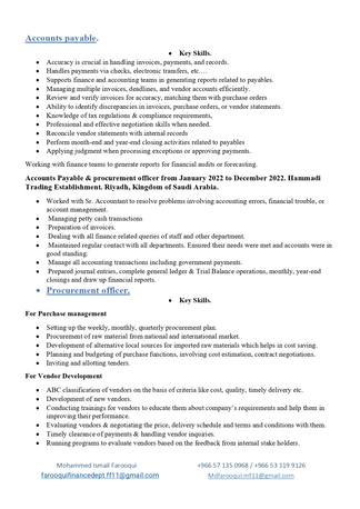 Jeddah, Job Seekers, Junior Accountant / Document Controller / Accountant